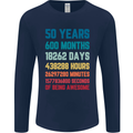 50th Birthday 50 Year Old Mens Long Sleeve T-Shirt Navy Blue