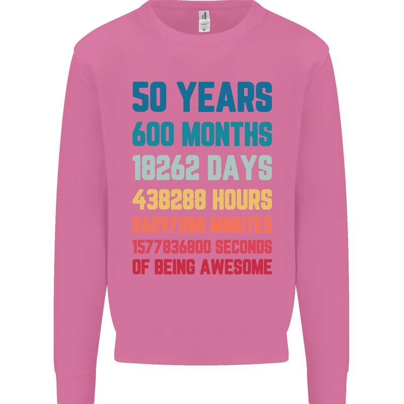 50th Birthday 50 Year Old Mens Sweatshirt Jumper Azalea