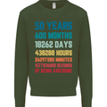 50th Birthday 50 Year Old Mens Sweatshirt Jumper Forest Green
