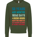 50th Birthday 50 Year Old Mens Sweatshirt Jumper Forest Green