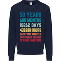 50th Birthday 50 Year Old Mens Sweatshirt Jumper Navy Blue