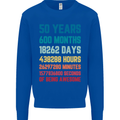 50th Birthday 50 Year Old Mens Sweatshirt Jumper Royal Blue