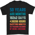 50th Birthday 50 Year Old Mens T-Shirt 100% Cotton Black