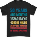 50th Birthday 50 Year Old Mens T-Shirt 100% Cotton Black