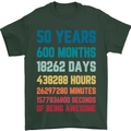 50th Birthday 50 Year Old Mens T-Shirt 100% Cotton Forest Green