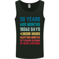 50th Birthday 50 Year Old Mens Vest Tank Top Black