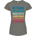 50th Birthday 50 Year Old Womens Petite Cut T-Shirt Charcoal