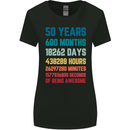 50th Birthday 50 Year Old Womens Wider Cut T-Shirt Black