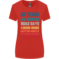 50th Birthday 50 Year Old Womens Wider Cut T-Shirt Red