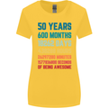 50th Birthday 50 Year Old Womens Wider Cut T-Shirt Yellow