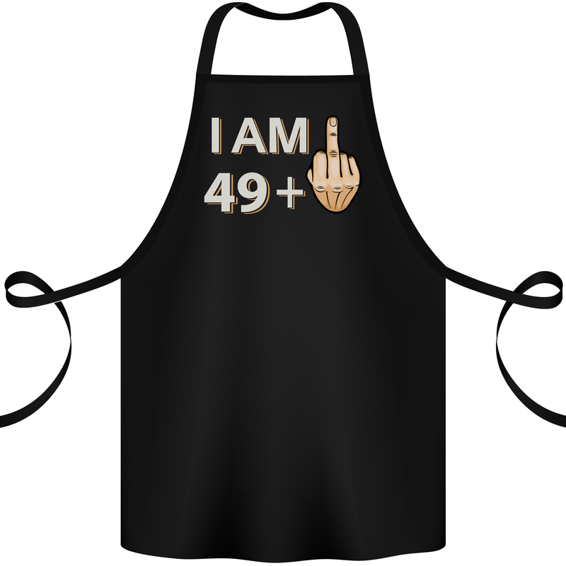 50th Birthday Funny Offensive 50 Year Old Cotton Apron 100% Organic Black