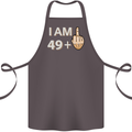 50th Birthday Funny Offensive 50 Year Old Cotton Apron 100% Organic Dark Grey