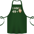 50th Birthday Funny Offensive 50 Year Old Cotton Apron 100% Organic Forest Green