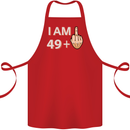 50th Birthday Funny Offensive 50 Year Old Cotton Apron 100% Organic Red