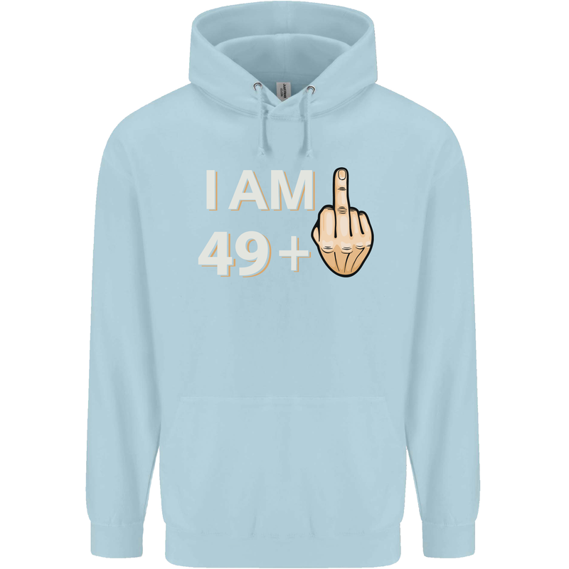 50th Birthday Funny Offensive 50 Year Old Mens 80% Cotton Hoodie Light Blue