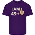 50th Birthday Funny Offensive 50 Year Old Mens Cotton T-Shirt Tee Top Purple