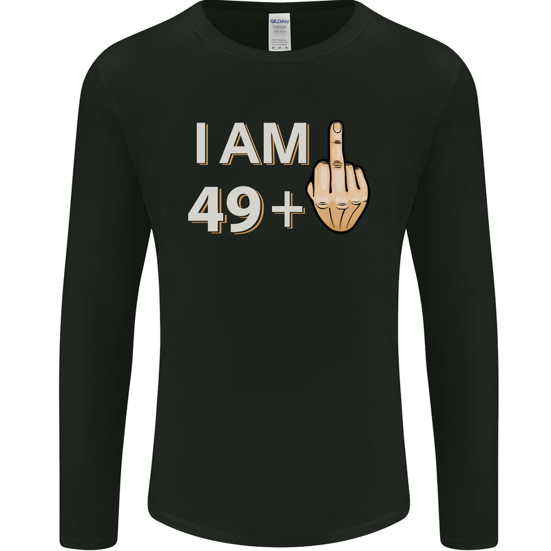 50th Birthday Funny Offensive 50 Year Old Mens Long Sleeve T-Shirt Black