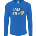 50th Birthday Funny Offensive 50 Year Old Mens Long Sleeve T-Shirt Royal Blue