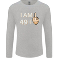 50th Birthday Funny Offensive 50 Year Old Mens Long Sleeve T-Shirt Sports Grey
