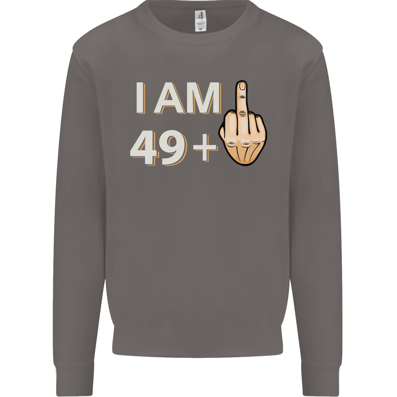 50th Birthday Funny Offensive 50 Year Old Mens Sweatshirt Jumper Charcoal