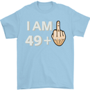 50th Birthday Funny Offensive 50 Year Old Mens T-Shirt 100% Cotton Light Blue