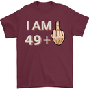 50th Birthday Funny Offensive 50 Year Old Mens T-Shirt 100% Cotton Maroon