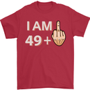 50th Birthday Funny Offensive 50 Year Old Mens T-Shirt 100% Cotton Red