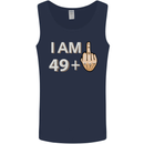 50th Birthday Funny Offensive 50 Year Old Mens Vest Tank Top Navy Blue