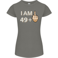 50th Birthday Funny Offensive 50 Year Old Womens Petite Cut T-Shirt Charcoal