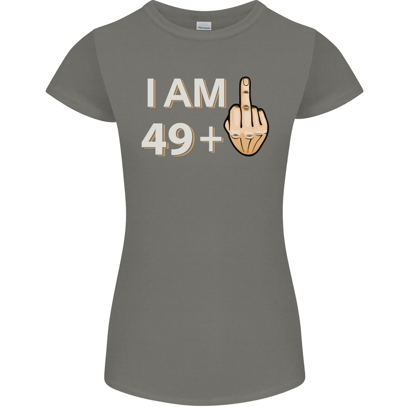 50th Birthday Funny Offensive 50 Year Old Womens Petite Cut T-Shirt Charcoal