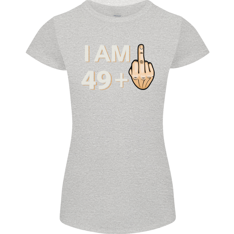 50th Birthday Funny Offensive 50 Year Old Womens Petite Cut T-Shirt Sports Grey