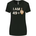 50th Birthday Funny Offensive 50 Year Old Womens Wider Cut T-Shirt Black