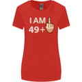 50th Birthday Funny Offensive 50 Year Old Womens Wider Cut T-Shirt Red