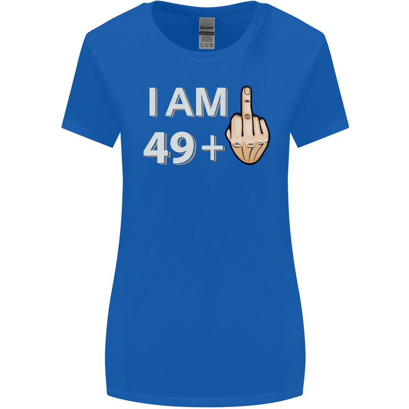 50th Birthday Funny Offensive 50 Year Old Womens Wider Cut T-Shirt Royal Blue