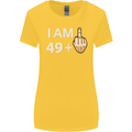 50th Birthday Funny Offensive 50 Year Old Womens Wider Cut T-Shirt Yellow