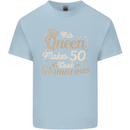 50th Birthday Queen Fifty Years Old 50 Mens Cotton T-Shirt Tee Top Light Blue