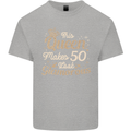 50th Birthday Queen Fifty Years Old 50 Mens Cotton T-Shirt Tee Top Sports Grey