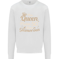 50th Birthday Queen Fifty Years Old 50 Mens Sweatshirt Jumper White