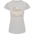 50th Birthday Queen Fifty Years Old 50 Womens Petite Cut T-Shirt Sports Grey