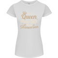 50th Birthday Queen Fifty Years Old 50 Womens Petite Cut T-Shirt White