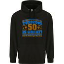 50th Birthday Turning 50 Is Great Year Old Mens 80% Cotton Hoodie Black