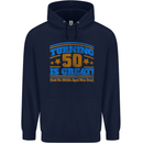 50th Birthday Turning 50 Is Great Year Old Mens 80% Cotton Hoodie Navy Blue