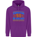 50th Birthday Turning 50 Is Great Year Old Mens 80% Cotton Hoodie Purple