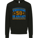50th Birthday Turning 50 Is Great Year Old Mens Sweatshirt Jumper Black