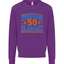 50th Birthday Turning 50 Is Great Year Old Mens Sweatshirt Jumper Purple