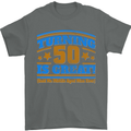 50th Birthday Turning 50 Is Great Year Old Mens T-Shirt Cotton Gildan Charcoal