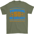 50th Birthday Turning 50 Is Great Year Old Mens T-Shirt Cotton Gildan Military Green
