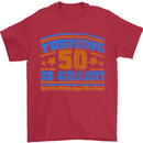 50th Birthday Turning 50 Is Great Year Old Mens T-Shirt Cotton Gildan Red
