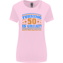 50th Birthday Turning 50 Is Great Year Old Womens Wider Cut T-Shirt Light Pink