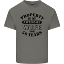 50th Wedding Anniversary 50 Year Funny Wife Mens Cotton T-Shirt Tee Top Charcoal